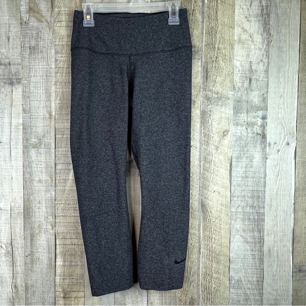 Nike Dri-Fit Mid Rise Size Small Gray Leggings One Legend Pant Waistband…